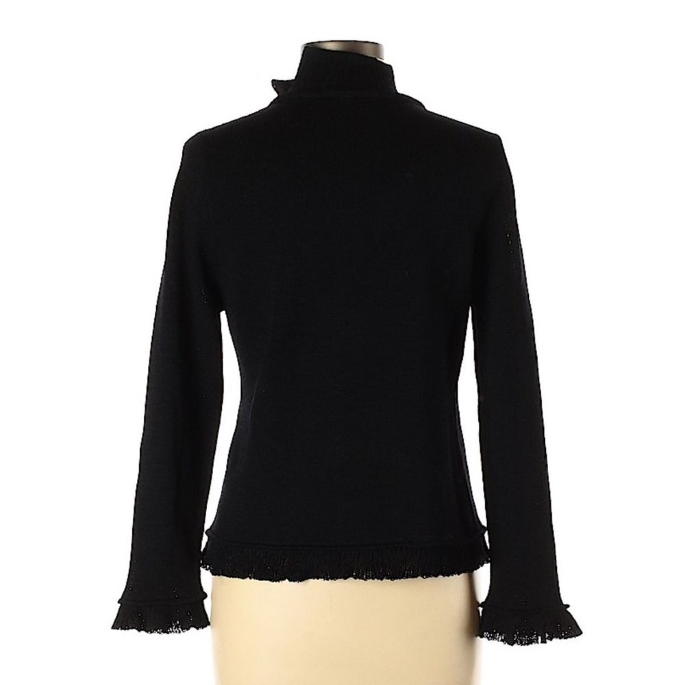 Baobei Black Wool Blend w/Lace Sweater - Picture 2 of 8